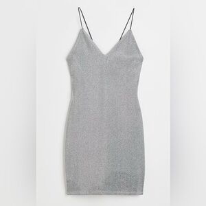 NWT H&M  Shimmering Silver Party Dress